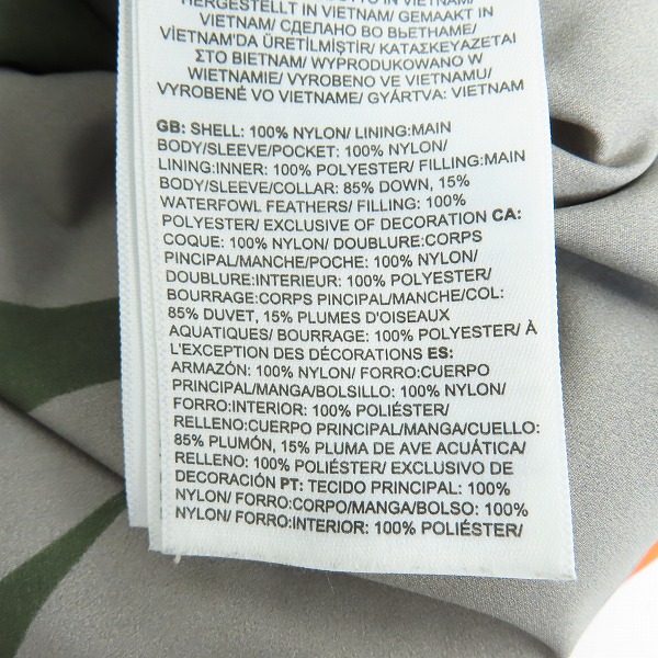 実際に弊社で買取させて頂いたTHE NORTH FACE × KAWS/ノースフェイス×カウズ 21AW Retro 1996 Nuptse Jacket/ヌプシジャケット NF0A7WLU/XSの画像 6枚目