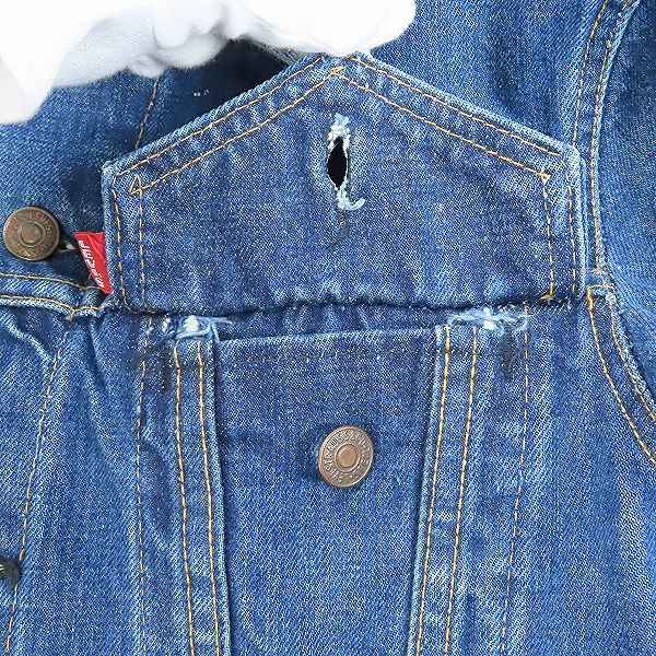 実際に弊社で買取させて頂いたLEVI'S/リーバイス ヴィンテージ 70505 ビッグE 不均等V 刻印526 デニムジャケットの画像 7枚目