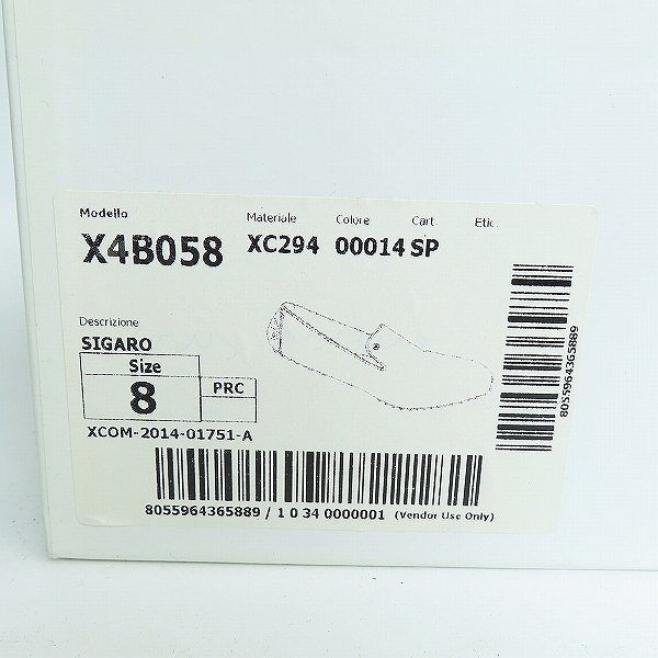 実際に弊社で買取させて頂いたEMPORIO ARMANI/エンポリオ アルマーニ クロコ型押し ドライビングシューズ/X4B058/8の画像 9枚目