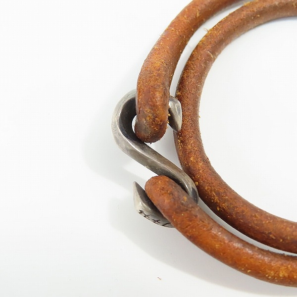 実際に弊社で買取させて頂いたTHE FLAT HEAD/フラットヘッド Sカン レザーブレスレットの画像 5枚目