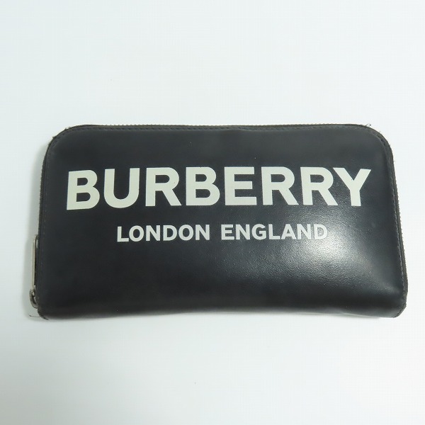 実際に弊社で買取させて頂いたBURBERRY/バーバリー 長財布 ロゴプリント レザー ロングウォレット ラウンドジップ 8009211