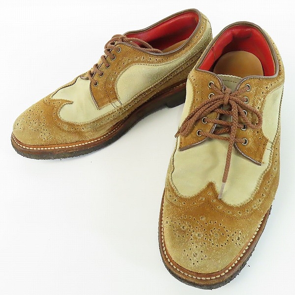 実際に弊社で買取させて頂いたR.J.B FLAT HEAD/フラットヘッド スエード レザー シューズ/9