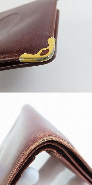 実際に弊社で買取させて頂いたCartier/カルティエ マストライン レザー 二つ折り 財布/ウォレットの画像 8枚目