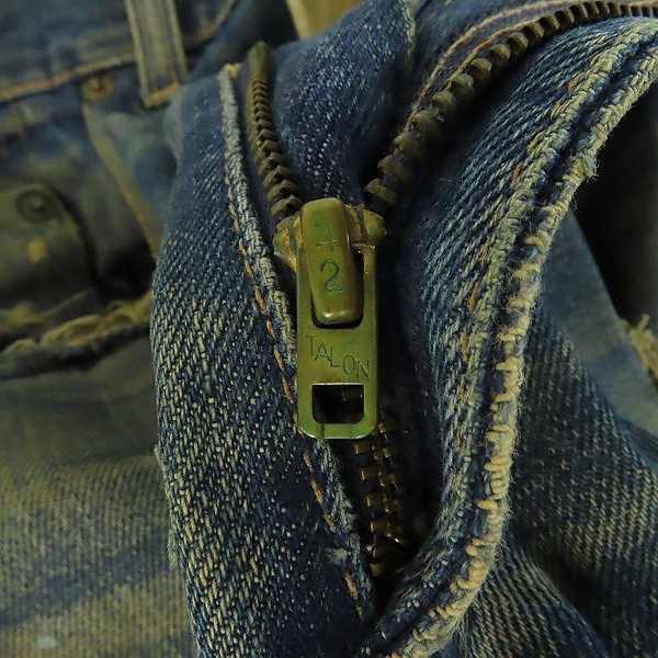 実際に弊社で買取させて頂いたLEVI S/リーバイス 505 ヴィンテージ 刻印5 42TALONジップ シングルステッチ デニムパンツの画像 8枚目
