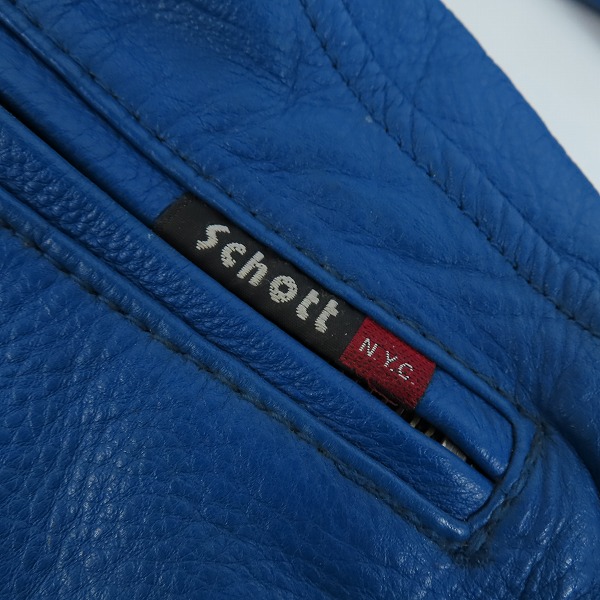 実際に弊社で買取させて頂いたSchott/ショット クラシック レザー ジャケット/3131010/Mの画像 6枚目