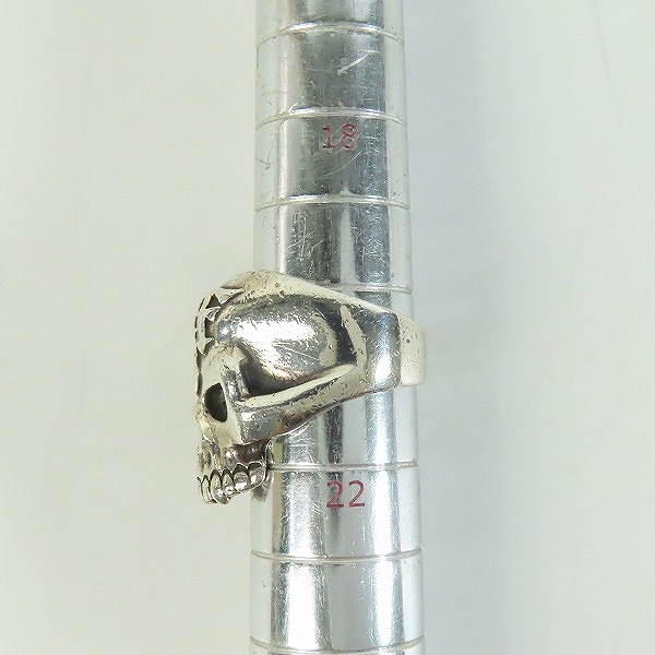 実際に弊社で買取させて頂いたTHE GREAT FROG/ザ グレートフロッグ TGF スカル リング 21号の画像 9枚目