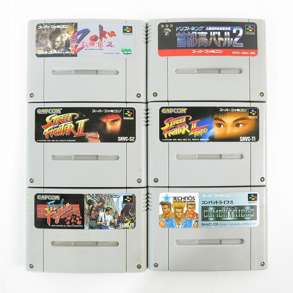 実際に弊社で買取させて頂いた【おまとめ】スーパーファミコン/SFC ソフト 美神伝説Zoku/コンバットライブス/ストリートファイターII/ファイナルファイト 他