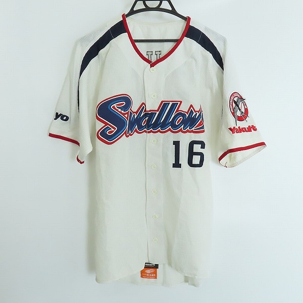 実際に弊社で買取させて頂いたデサント×ビームス 東京ヤクルトスワローズ 2006 ホーム レプリカユニフォーム #16石井 DYS-0601/FREE