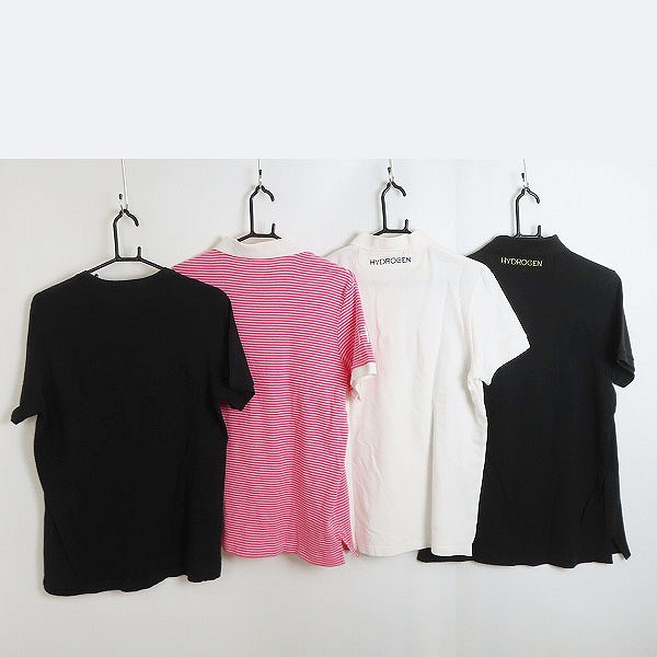 実際に弊社で買取させて頂いたHYDROGEN/ハイドロゲン 半袖Tシャツ/ポロシャツ ブラック/ピンク/ホワイト系 4点セットの画像 1枚目