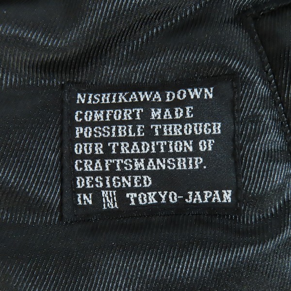 実際に弊社で買取させて頂いたNISHIKAWA DOWN×nano universe/西川ダウン×ナノユニバース MA-1 リバーシブル ダウンジャケット NUC54DW0736TS/Sの画像 5枚目