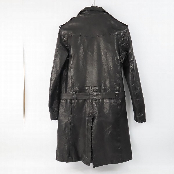 実際に弊社で買取させて頂いたBACKLASH/バックラッシュ JAPAN SHOULDER “GARMENT-DYED” RIDERS COAT/ライダース コート 1773-13/M(2)の画像 1枚目