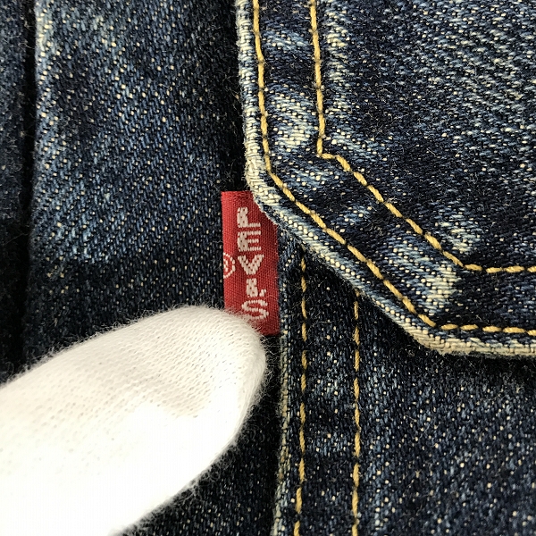 実際に弊社で買取させて頂いたLEVIS/リーバイス 71507XX/J02刻印/ビッグE デニムジャケット/Gジャン/38の画像 3枚目