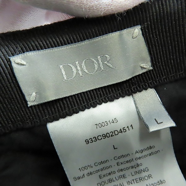 実際に弊社で買取させて頂いた【JPタグ】Dior Homme/ディオールオム ロゴエンブロイダリーベースボールキャップ 933C902D4511/Lの画像 6枚目