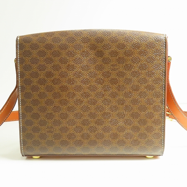 実際に弊社で買取させて頂いたCELINE/セリーヌ オールド ショルダーバッグ マカダム柄 ガンチーニ金具の画像 1枚目