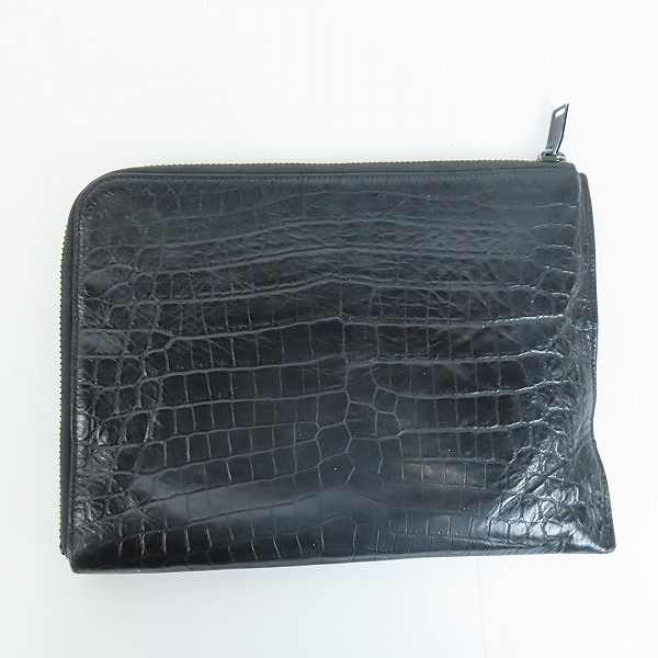 実際に弊社で買取させて頂いたSAINTLAURENTPARIS/サンローランパリ レザークラッチバッグ クロコ型押しの画像 1枚目