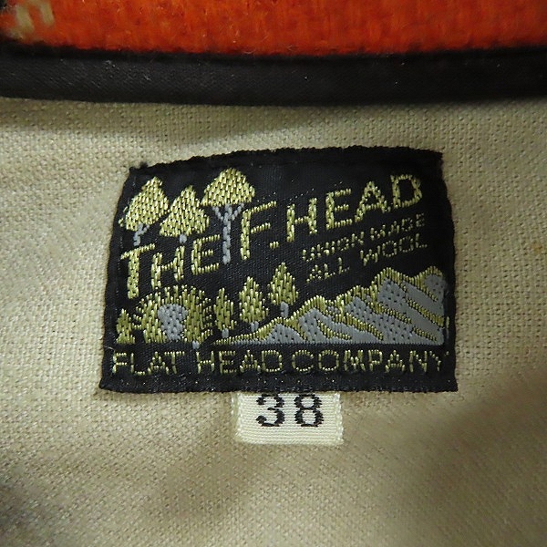 実際に弊社で買取させて頂いたTHE FLAT HEAD GOOGIES/フラットヘッド ウールジップアップ ジャケット チェック柄/38の画像 2枚目