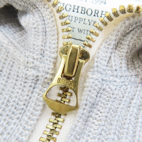 実際に弊社で買取させて頂いたNEIGHBORHOOD/ネイバーフッド ジップアップ ニット /142KNNH-CSM02/XLの画像 8枚目