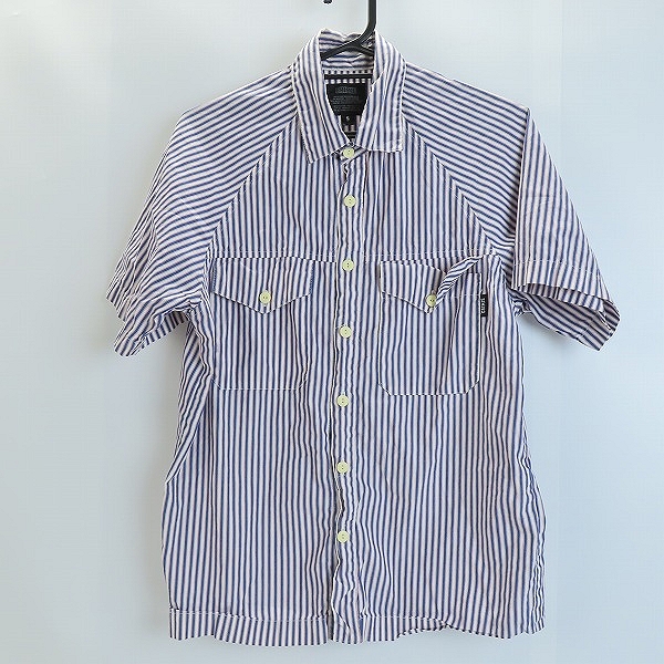 実際に弊社で買取させて頂いたTHE CRIMIE/クライミー ストライプ 半袖シャツ 刺繍 S