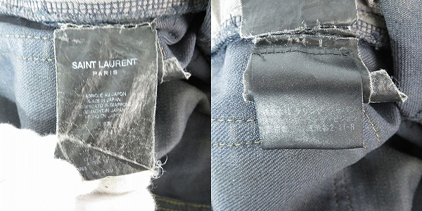 実際に弊社で買取させて頂いたSAINTLAURENTPARIS/サンローランパリ 13AW オーバーダイ ダメージ加工スキニーデニムパンツ 328936/27の画像 3枚目