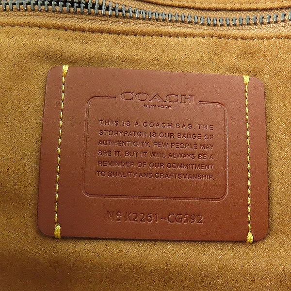 実際に弊社で買取させて頂いたCOACH/コーチ 23AW フィールド トート 40 レキシー スペース トートバッグの画像 4枚目