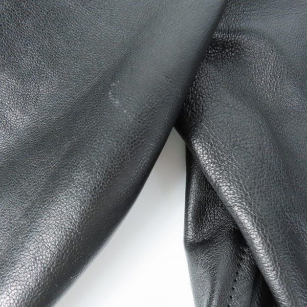 実際に弊社で買取させて頂いたDIESEL BLACK GOLD/ディーゼルブラックゴールド ラムレザーダブルライダースジャケット 48の画像 6枚目