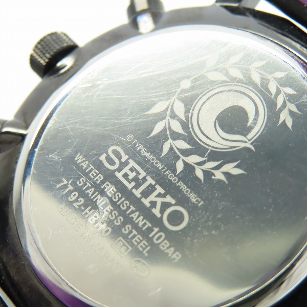 実際に弊社で買取させて頂いたSEIKO×Fate/Grand Order/セイコー×フェイトグランドオーダー スカサハモデル 限定 クロノグラフ 腕時計 7T92-HBH0の画像 5枚目