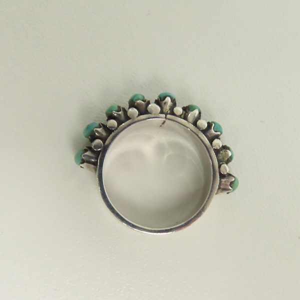 実際に弊社で買取させて頂いたHOLLYWOOD RANCH MARKET/ハリウッドランチマーケット シルバーリング ターコイズ 7号-7.5号の画像 5枚目