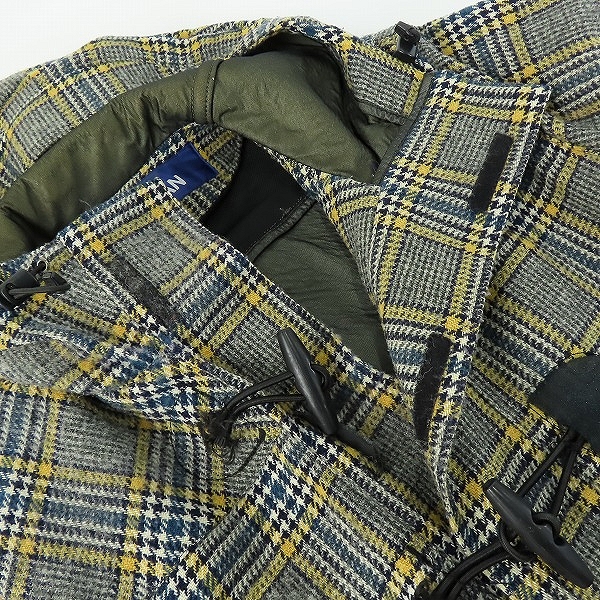実際に弊社で買取させて頂いた【難有り】JUNYAWATANABE COMME des GARCONS MAN/ジュンヤワタナベ コムデギャルソンマン チェックダッフルコート WP-C015/Lの画像 4枚目