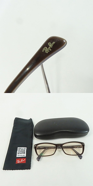 実際に弊社で買取させて頂いたRay-Ban/レイバン 度入り メガネ/サングラス/アイウェア RB5255F 5076の画像 9枚目