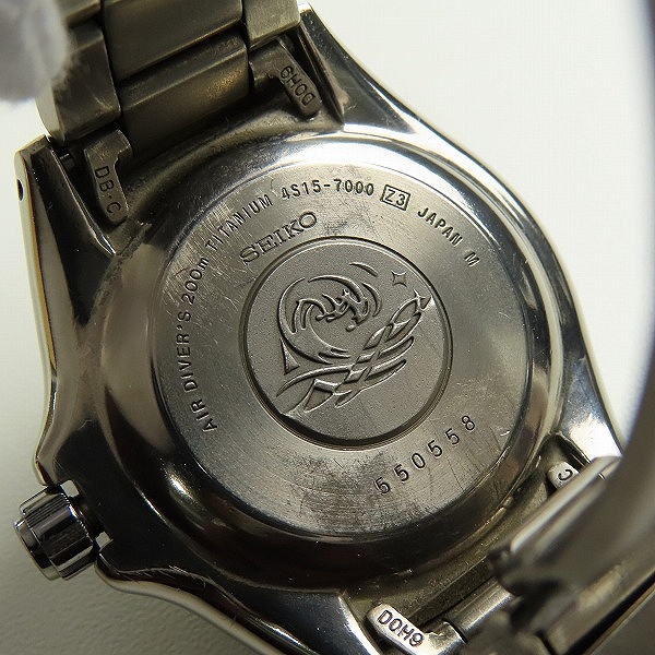 実際に弊社で買取させて頂いたSEIKO/セイコー Scuba/スキューバ 200m DIVER'S Diashock 25 Jewels 自動巻き 4S15-7000の画像 4枚目