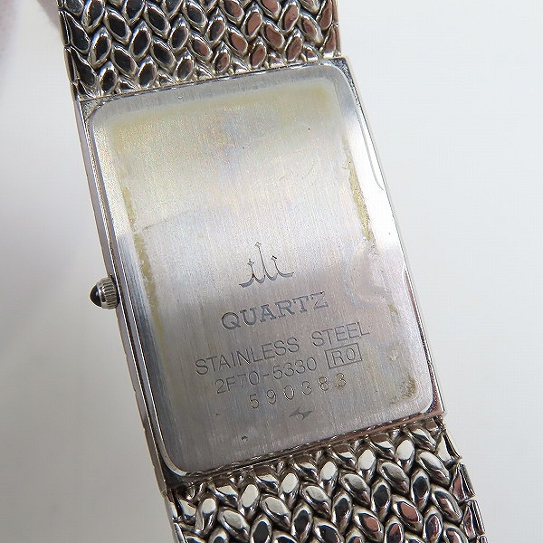 実際に弊社で買取させて頂いたSEIKO/セイコー CREDOR/クレドール クオーツ ステンレス 黒文字盤 腕時計 2F70-5330【動作未確認】の画像 4枚目