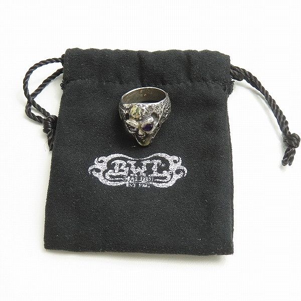 実際に弊社で買取させて頂いたBWL/BILL WALL LEATHER/ビルウォールレザー GRAFFITI MASTER SKULL RING/17号の画像 9枚目