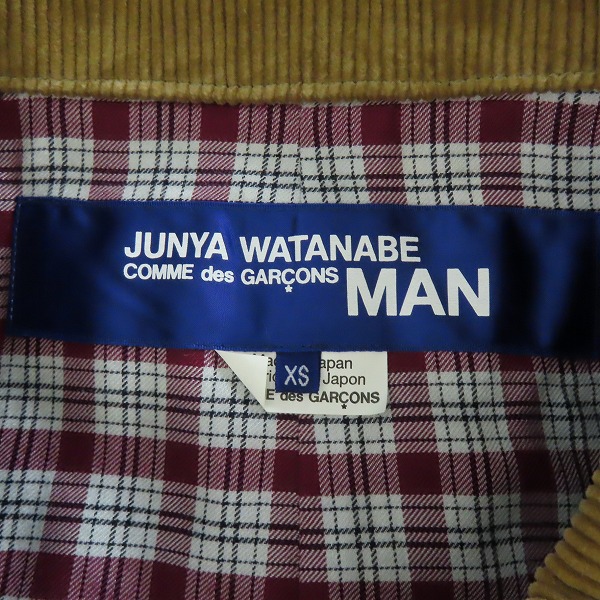 実際に弊社で買取させて頂いたCOMME des GARCONS JUNYA WATANABE MAN/コムデギャルソンジュンヤワタナベマン プレイドラインジャケット WH-J031/XSの画像 2枚目