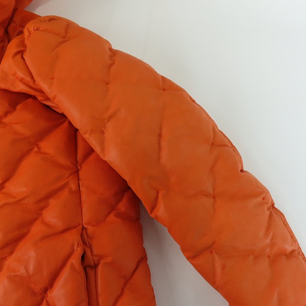 実際に弊社で買取させて頂いたBACKLASH/バックラッシュ カンガルー レザー キルティング ダウン ジャケット R1363-02/XLの画像 8枚目