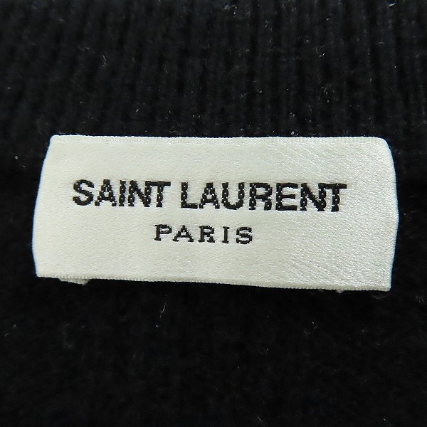 実際に弊社で買取させて頂いた【JPタグ】SAINT LAURENT PARIS/サンローラン 16AWダメージ加工カシミヤ混ウール ニット 386336 Y1QP1/XLの画像 2枚目