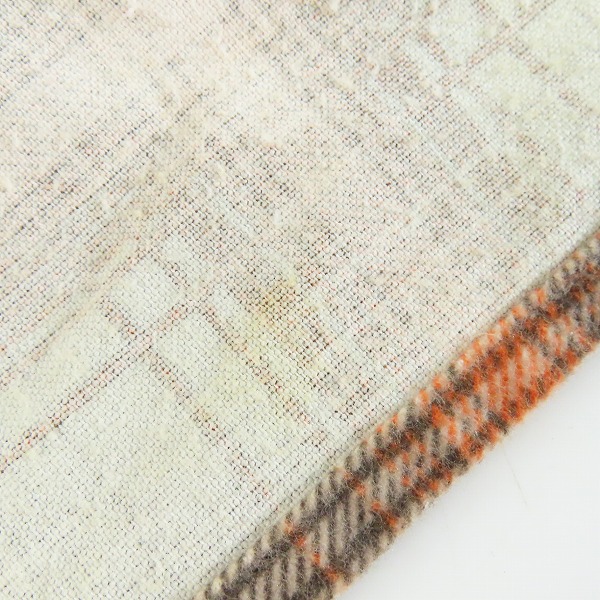 実際に弊社で買取させて頂いたTHE FLAT HEAD/フラットヘッド チェック柄 ネルシャツ オレンジ/40の画像 7枚目