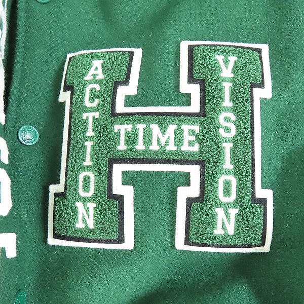 実際に弊社で買取させて頂いたHYSTERIC GLAMOUR/ヒステリックグラマー SEE NO EVIL 刺繍 ヴァーシティ スタジアム ジャケット/スタジャン 02223AB09  XLの画像 6枚目