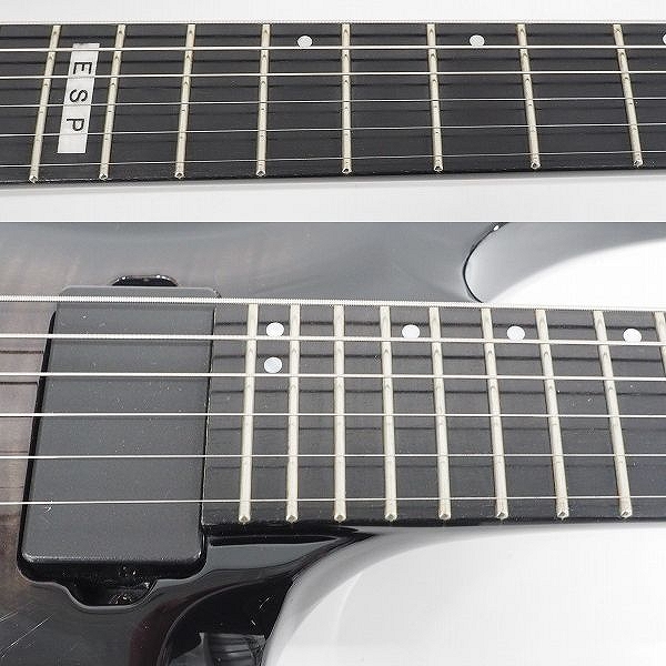 実際に弊社で買取させて頂いた★ESP/イーエスピー E-II FRX FM See Thru Black Sunburst 変形エレキギター ENG搭載 ハードケース付きの画像 4枚目