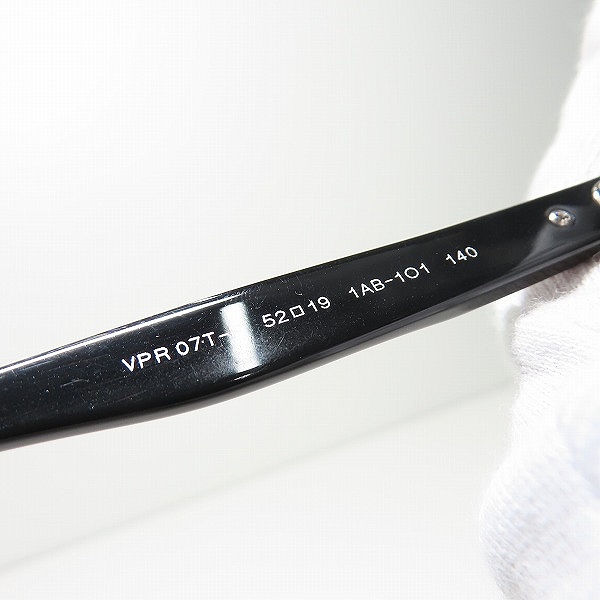 実際に弊社で買取させて頂いた(1)PRADA JOURNAL/プラダ ジャーナル メガネフレーム アイウェア VPR07T-F ブラックの画像 6枚目