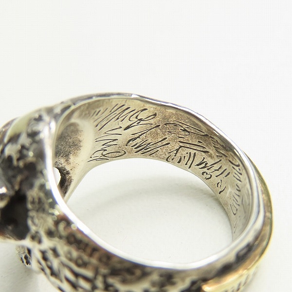 実際に弊社で買取させて頂いたBWL/BILL WALL LEATHER/ビルウォールレザー GRAFFITI MASTER SKULL RING/17号の画像 5枚目