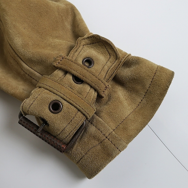 実際に弊社で買取させて頂いたDIESEL/ディーゼル 襟ボア ヌバック/バックスキン レザージャケット A62226170/Mの画像 7枚目