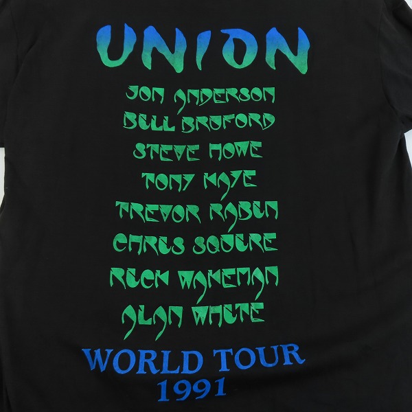 実際に弊社で買取させて頂いた【ジャンク】YES/イエス UNION WORLD TOUR/ユニオン ワールドツアー 1991 ツアーTシャツ バンドTシャツ ヴィンテージ Lの画像 6枚目