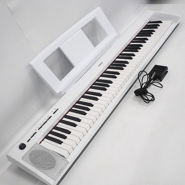 実際に弊社で買取させて頂いた★YAMAHA/ヤマハ piaggero/ピアジェーロ NP-32WH 電子キーボード 76鍵 2019年製 ペダル付【動作確認済】 