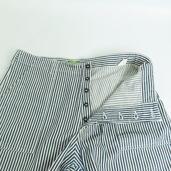 実際に弊社で買取させて頂いた(2)SUGAR CANE/シュガーケーン ヒッコリー ベイカー ショートパンツ SC51407/36の画像 2枚目