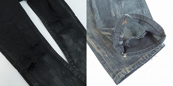 実際に弊社で買取させて頂いた【JPタグ】SAINT LAURENT PARIS/サンローランパリ デストロイデニムパンツ 357814/29の画像 9枚目