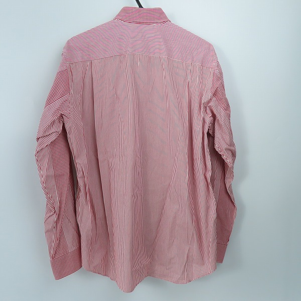 実際に弊社で買取させて頂いたJUNYAWATANABE COMME des GARCONS MAN/ジュンヤワタナベ コムデギャルソンマン チェックストライプシャツ/Lの画像 1枚目