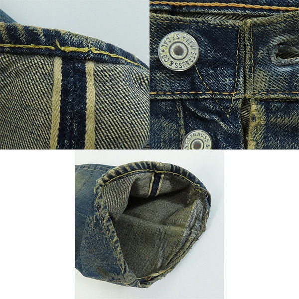 実際に弊社で買取させて頂いたLEVIS/リーバイス 501XX 刻印J 足長R/Vステッチ 腰裏シングル ヴィンテージ デニムパンツの画像 7枚目