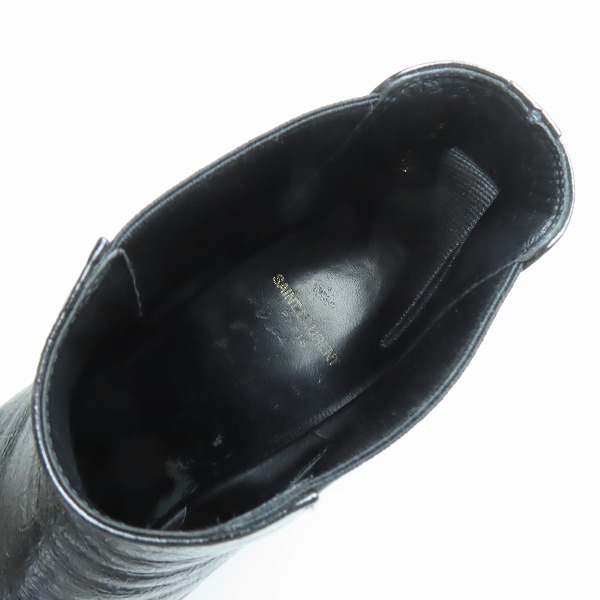 実際に弊社で買取させて頂いたSAINT LAURENT/サンローラン French85 ヒールショートサイドゴアブーツ 397321/42の画像 4枚目