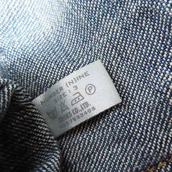 実際に弊社で買取させて頂いたNUMBER (N)INE/ナンバーナイン 02SS モダンエイジ期 デニムジャケット 3の画像 4枚目