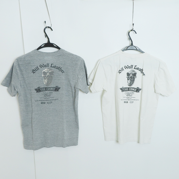 実際に弊社で買取させて頂いたBWL×THE CRIMIE/ビルウォールレザー×クライミー 半袖Tシャツ スカル 2点セットの画像 1枚目
